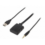 Automobilinis Bluetooth adapteris AUX IN su maitinimu per USB 